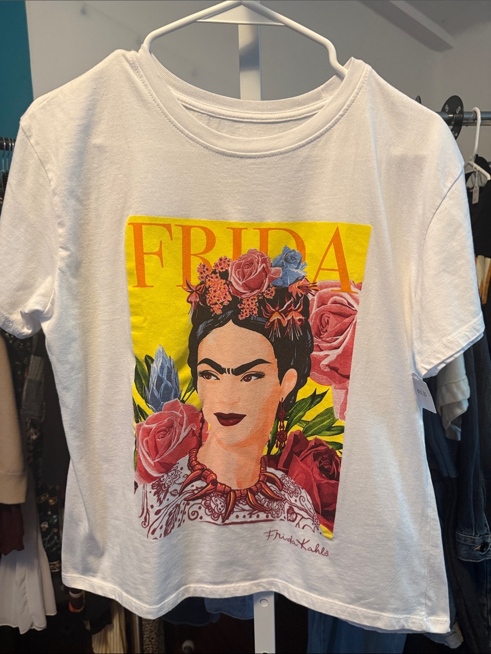 Frida Graphic Short Sleeve Tee - White Multicolor
